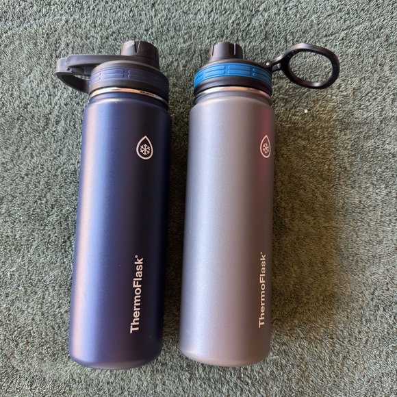 ThermoFlask Other - ThermoFlask Insulated Water Bottles - Blue and Gray 24 oz Set of 2